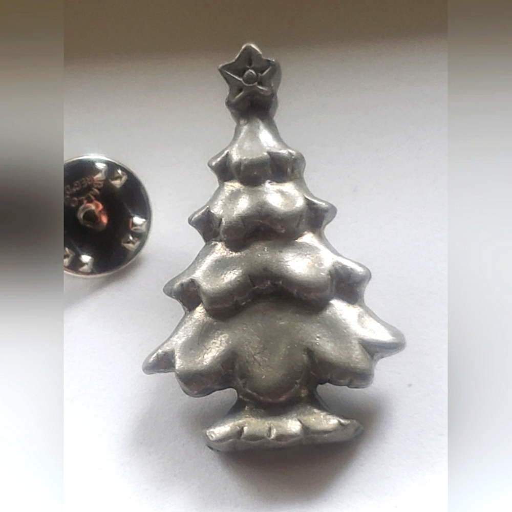 Lindsay Claire Designs (LCD) Pewter Christmas Tree Tac Pin